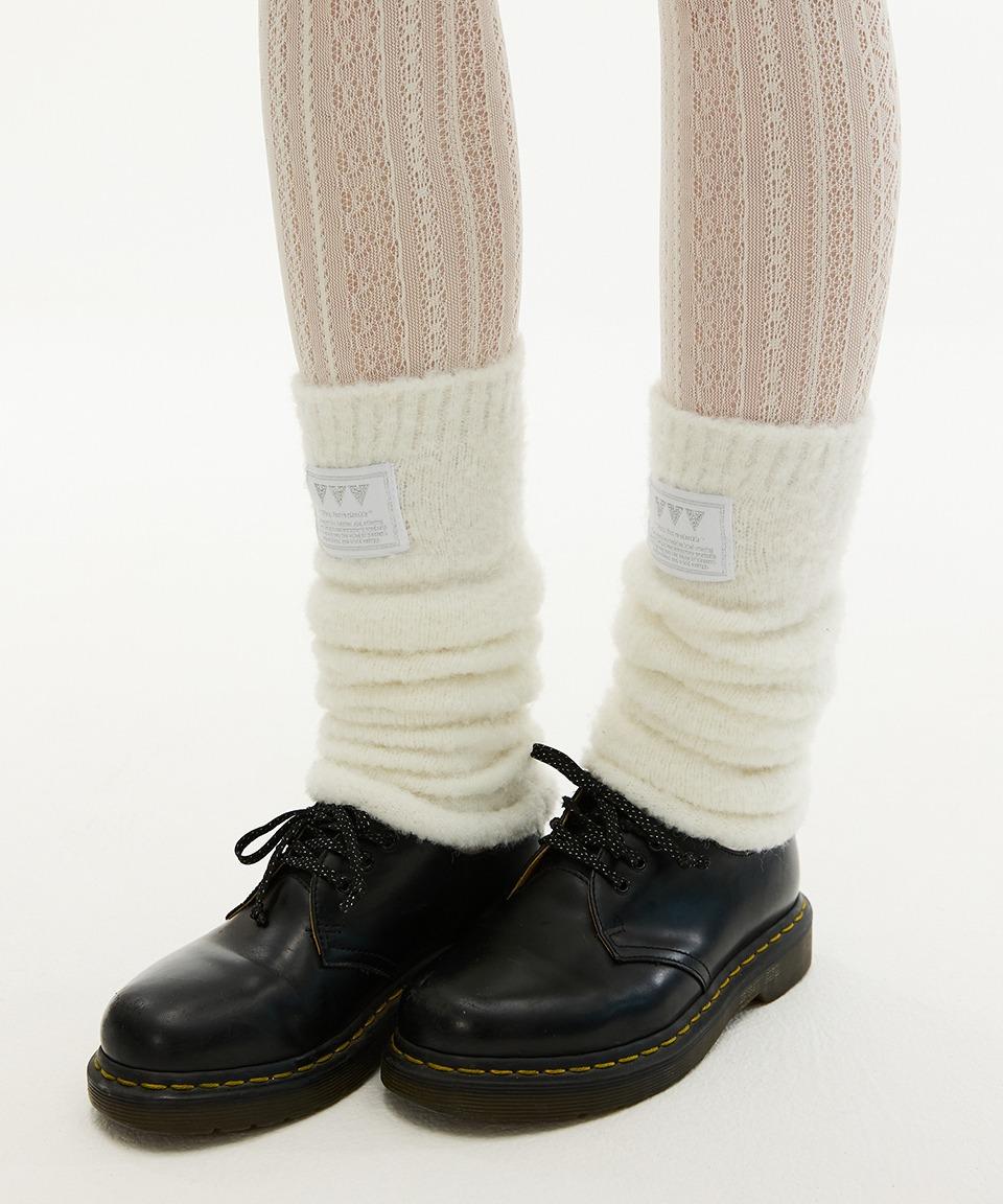 베이직 로고 보카시 레그워머 _ 화이트