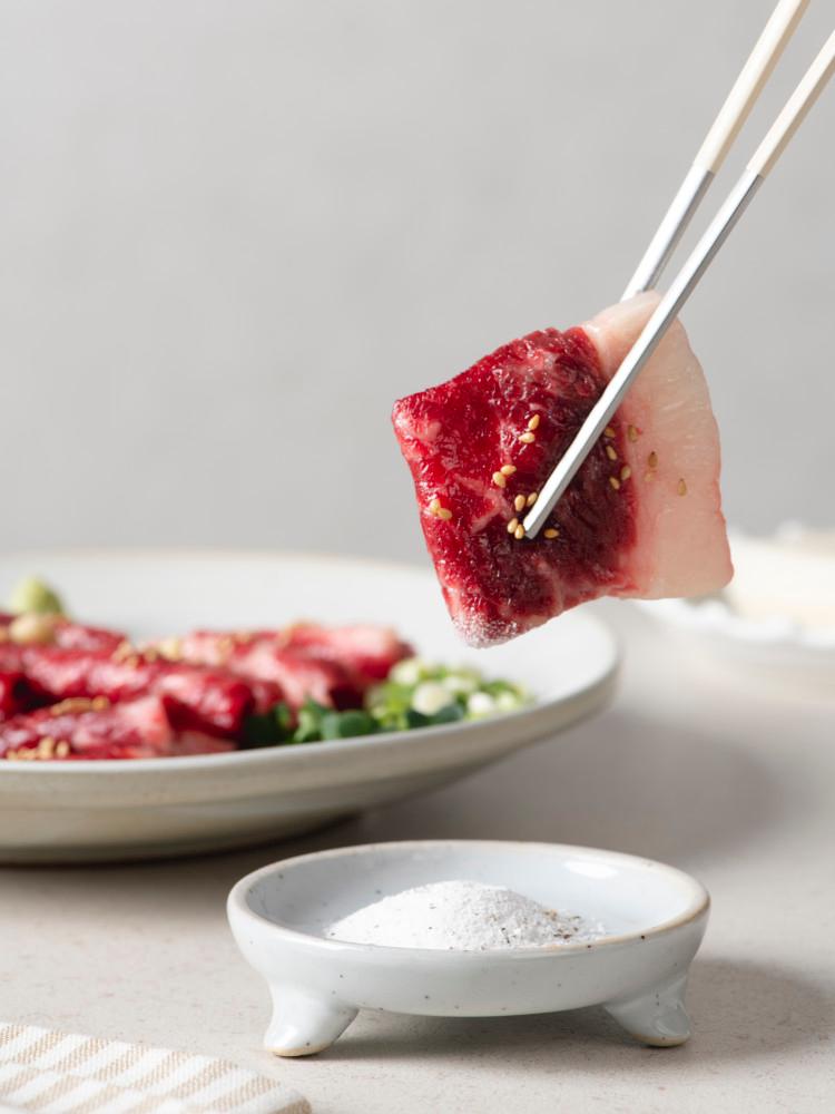 [인생차돌육회]한우1++투뿔 차돌박이육회150g [녹진하고 꼬독꼬독]차돌육회,차돌사시미,생차돌박이,캠핑고기