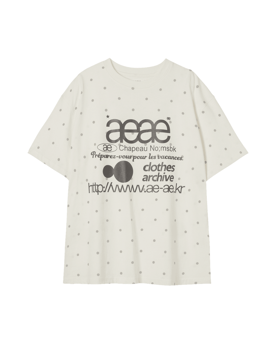 WEB LOGO DOT T-SHIRTS [CREAM]