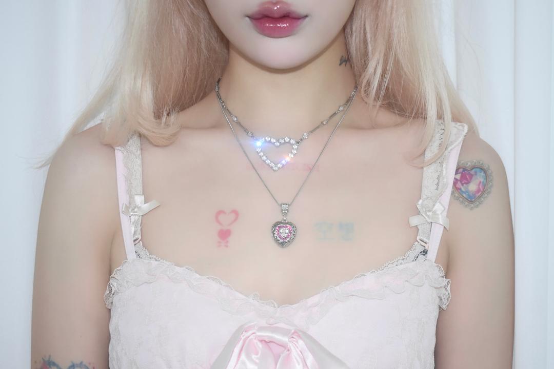 Cubic Heart Necklace