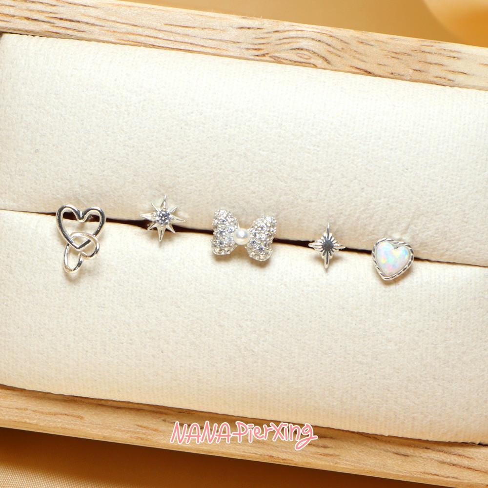 Silver925 이세상 귀여움 다 모아 담은 피어싱 세팅 세트-5type