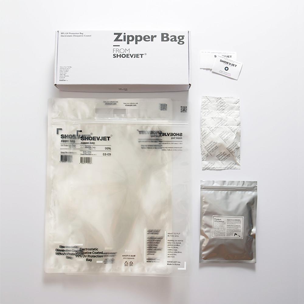 슈브제 자외선 차단 의류 신발 보관 다용도 투명 지퍼백 스타터팩(5매+장기보관용 키트5매)