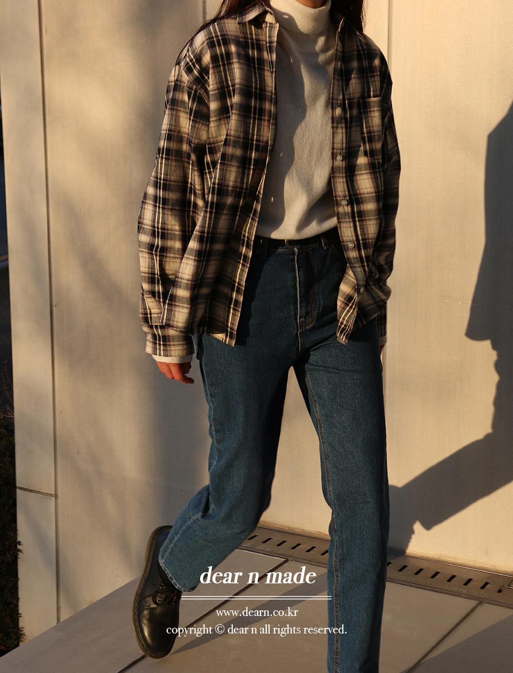 (디어엔 제작) 마일드 기모 체크 셔츠