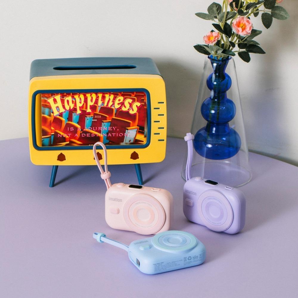 이메이션 카메라형 20W 고속충전 LCD잔량표시 10000mAh 맥세이프 미니 보조배터리