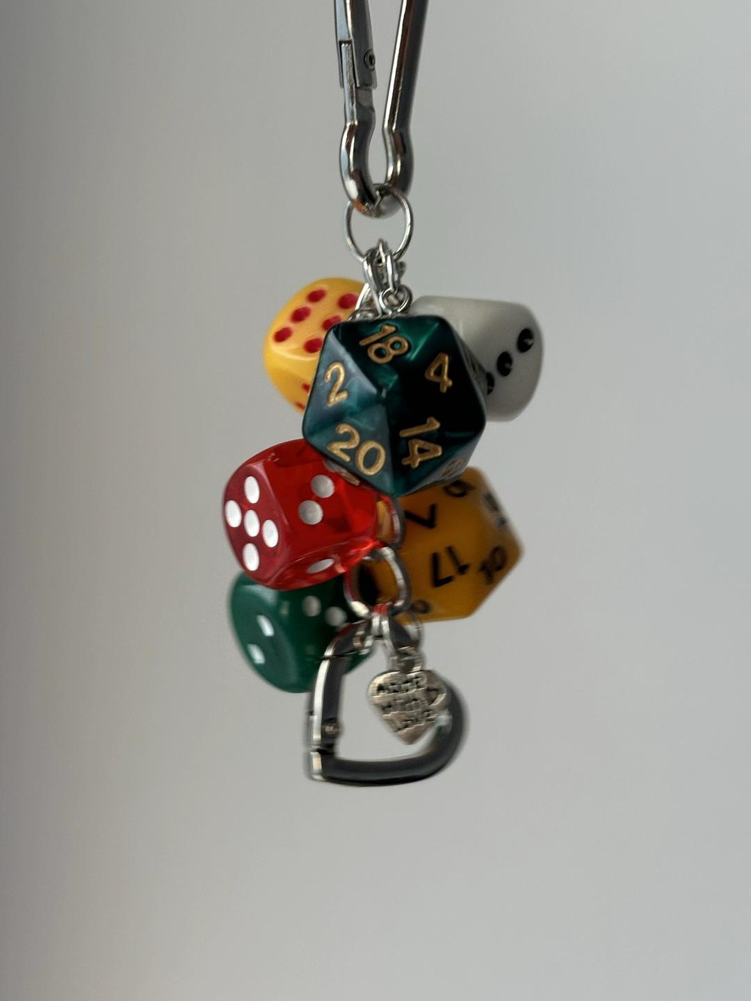 3type Dice Heart Lucky Keyring  주사위 하트 키링