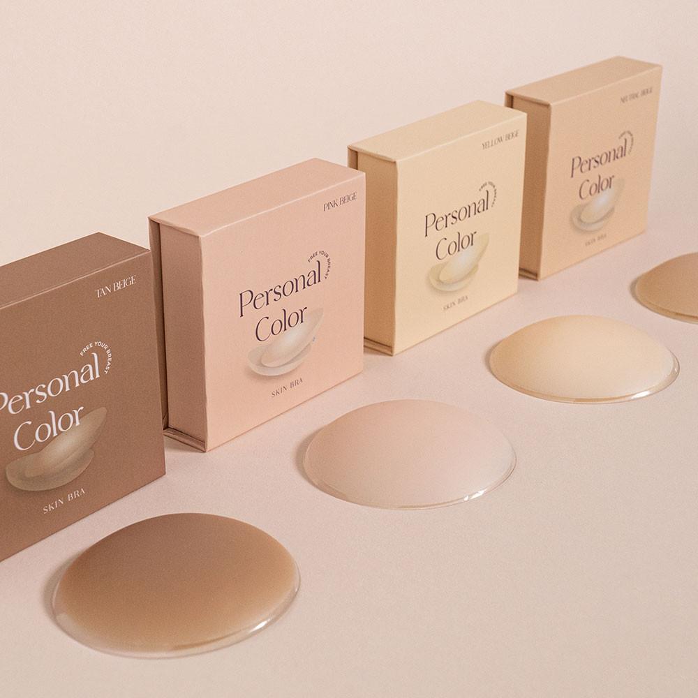 퍼스널컬러 스킨브라 오프숄더노브라 웨딩브라 누드브라 여성패드 저자극니플패치 여자여름속옷