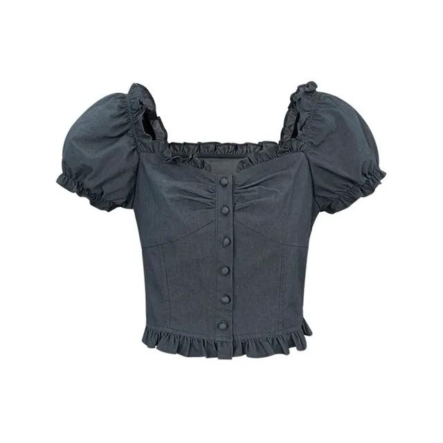 프릴 퍼프 블라우스 225375270