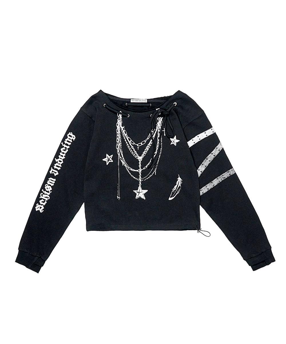 TATTOO OFF SHOULDER SLEEVES BLACK