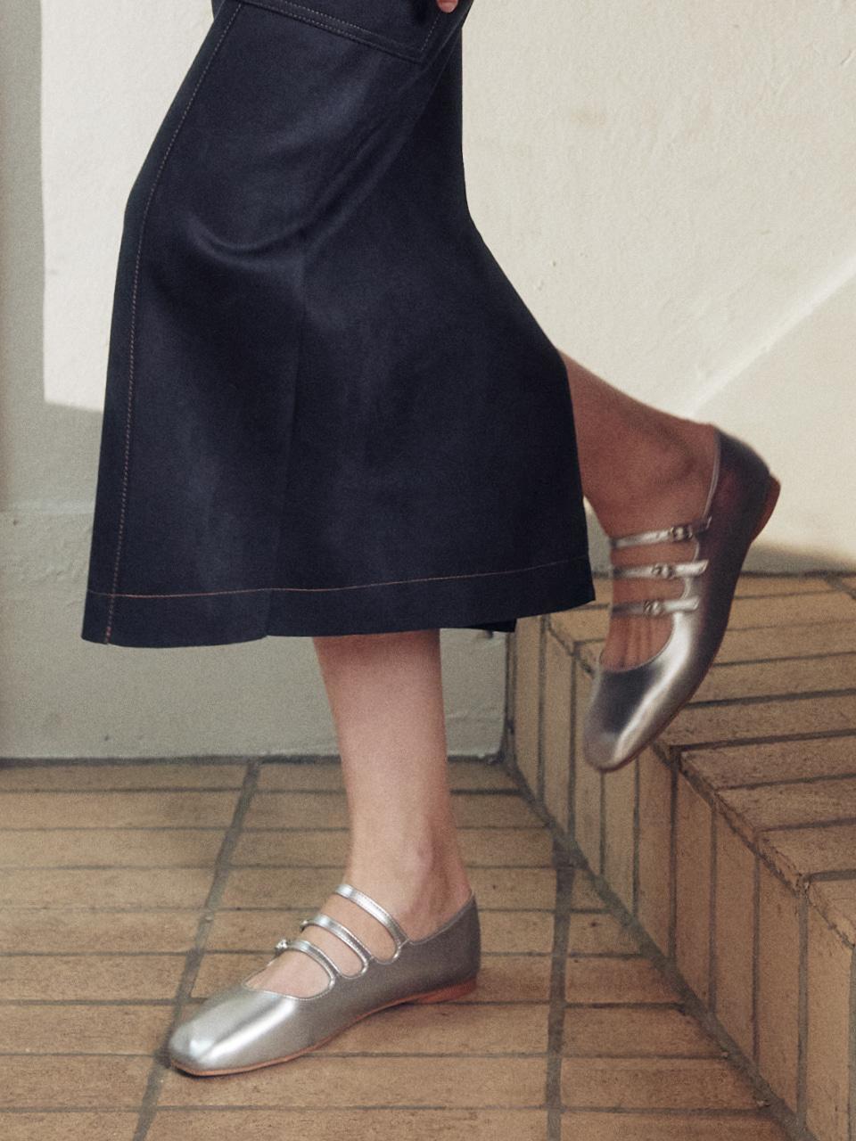 6Colors_핸드메이드 스트랩 레더&새틴 플랫 슈즈 I KM180