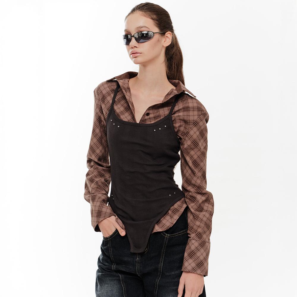 VITT STUD BODYSUIT (CHARCOAL)