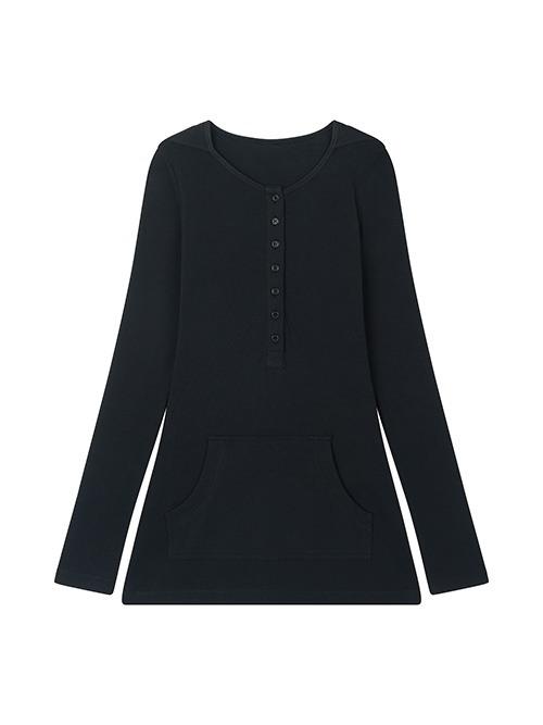 [pre-order] contour hoodie t, black