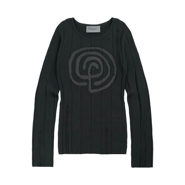 Labyrinth detroyed knit (charcoal)