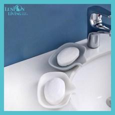 [루시온리빙] 물빠짐 비누받침 1+1 (화이트+그레이 선택가능) 물 잘빠지는 비누거치대 - lusi2021