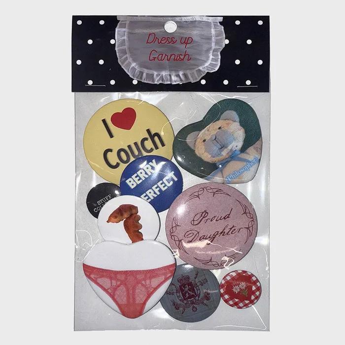 Tin Brooch Set Multi