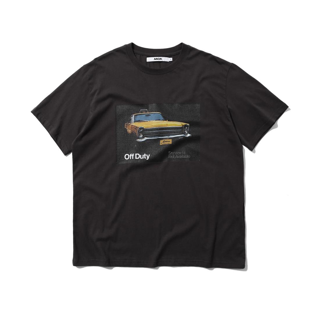 [AAOA] OFF DUTY TEE charcoal brown