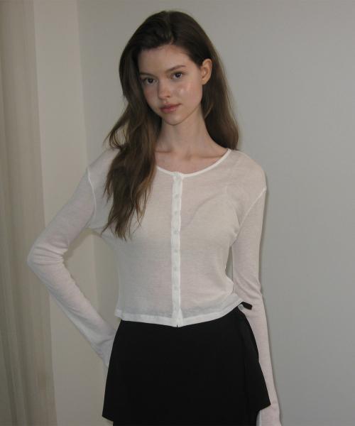 Lovey Button Cardigan - Ivory