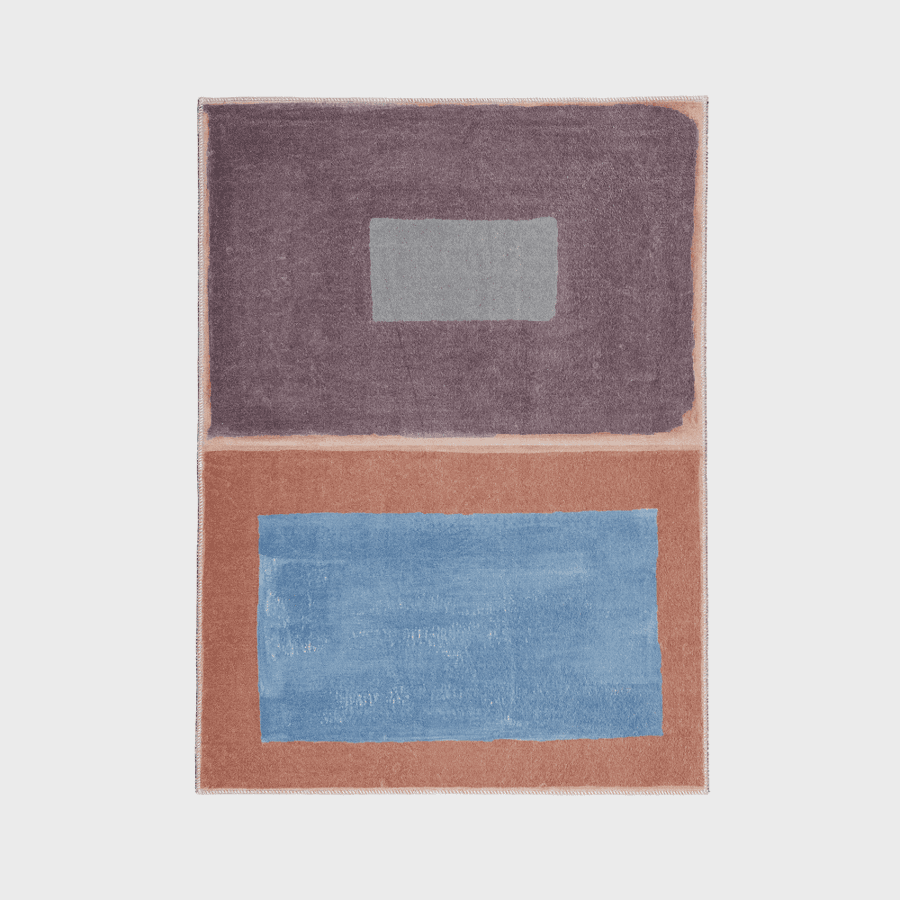 Art collection_Twin panel rug blue & purple
