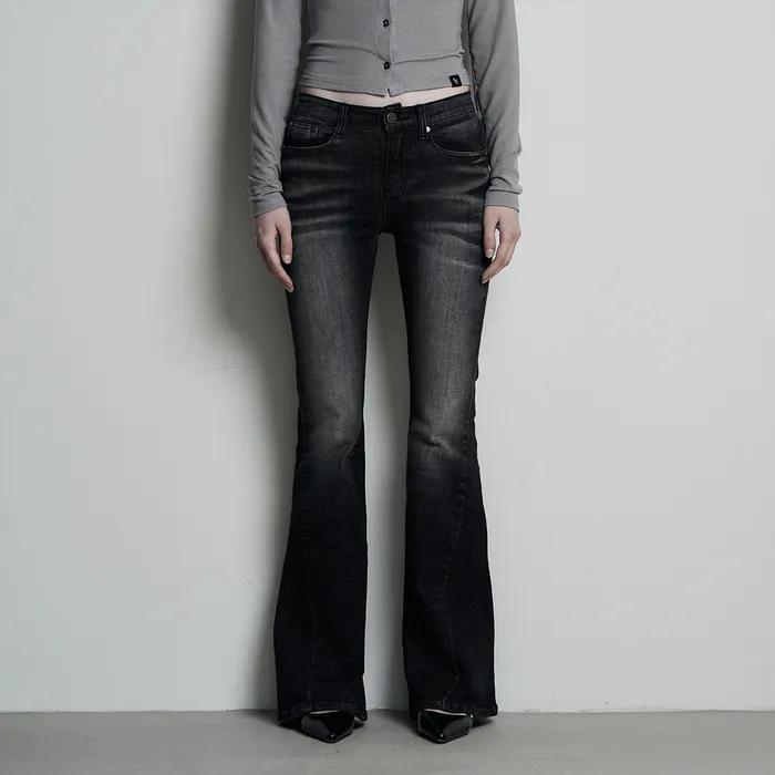 CAT WASHING DENIM PANTS BLACK