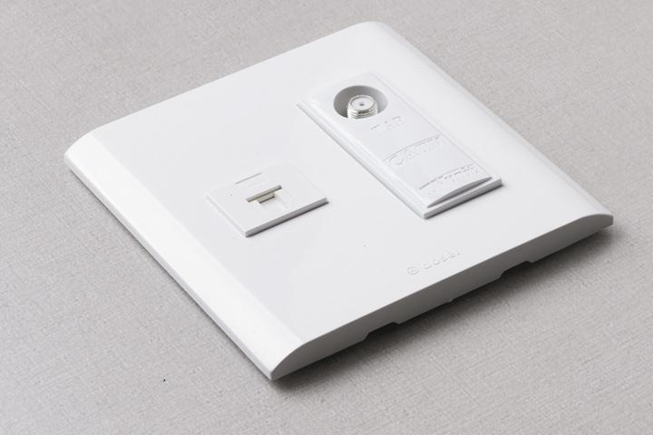 DOSEL 70S 통신 8P+CATV 도셀 심플한 인터넷 케이블 커버