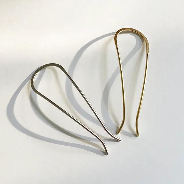 [1+1/당일출고] 무광 메탈 데일리 심플 비녀 머리핀