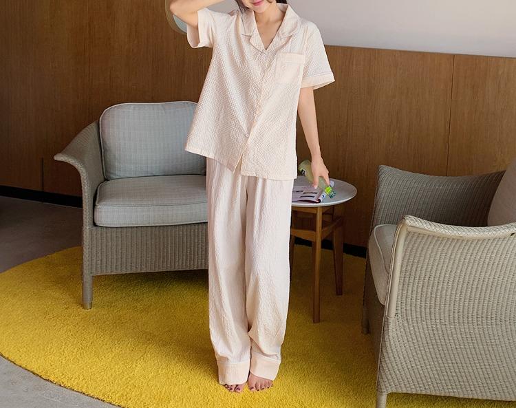 리리앤코 [25-40] [커플룩/남녀공용] 쥬프퐁 링클 밴딩 잠옷 하의 팬츠( 여름-홈웨어-파자마-신혼부부-커플잠옷-신축성-편한잠옷-파자마파티-빅사이즈-120사이즈-자체제작-3부-5부-10부-편한-베이직-통통녀-셋업-잠옷셋업 )