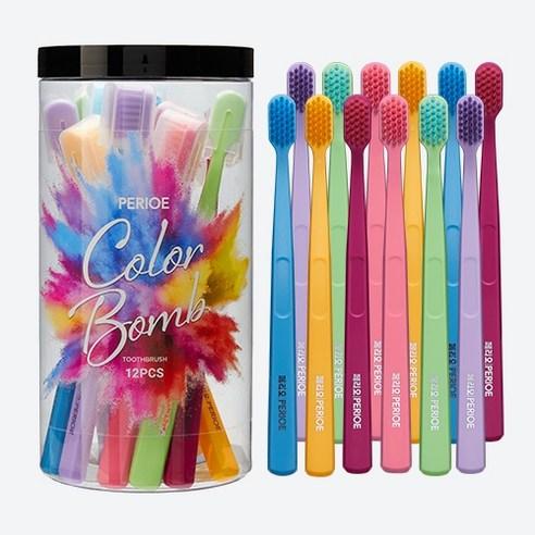 페리오 컬러밤 초극세모 칫솔, 12개입, 1세트 - 칫솔 | 쿠팡