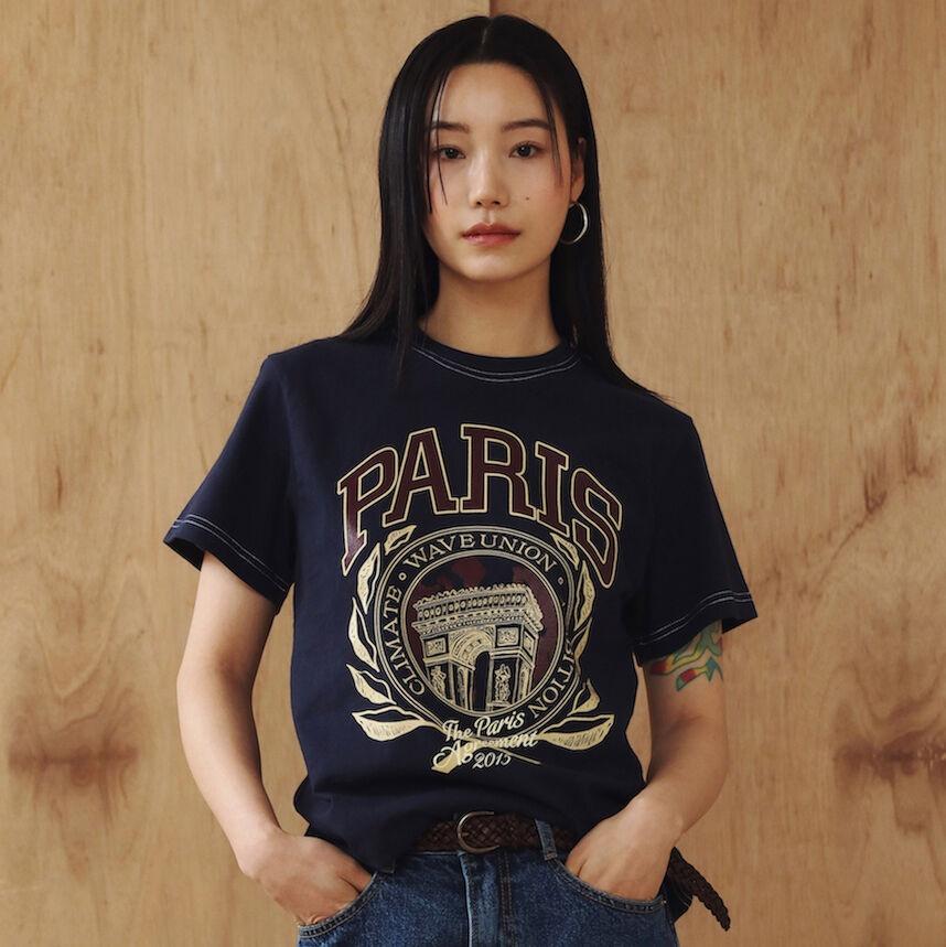 Paris short sleeve T-shirt navy