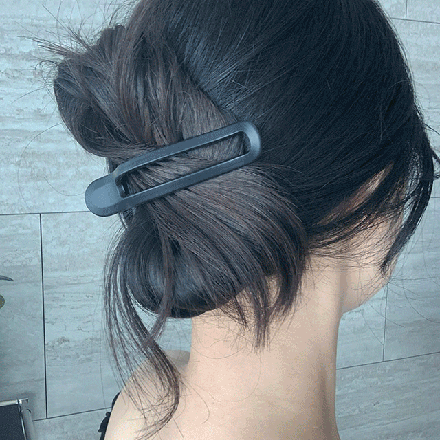 [1+1] 무광 매트 악어 국산 올림머리 반묶음 왕 헤어 집게핀 삔