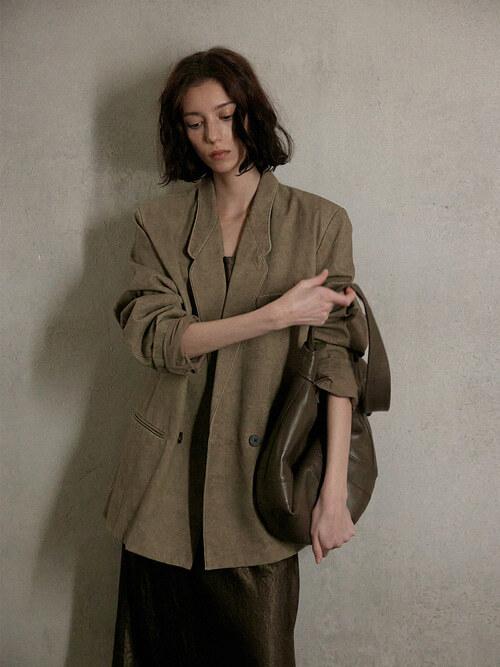 Grau 루즈핏 블레이저