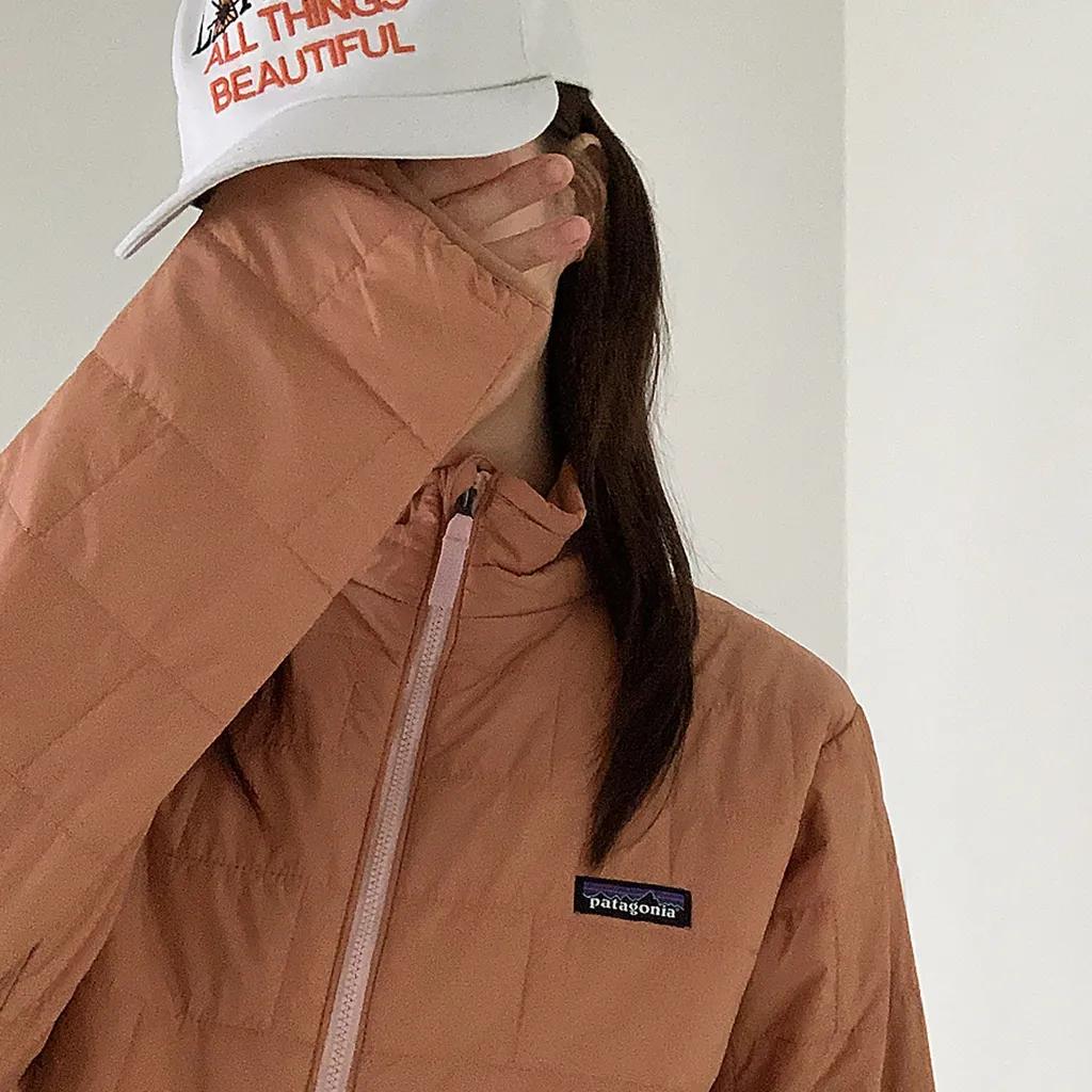 파타고니아 여성 키즈 나노 퍼프 다크오렌지 경량 패딩 자켓