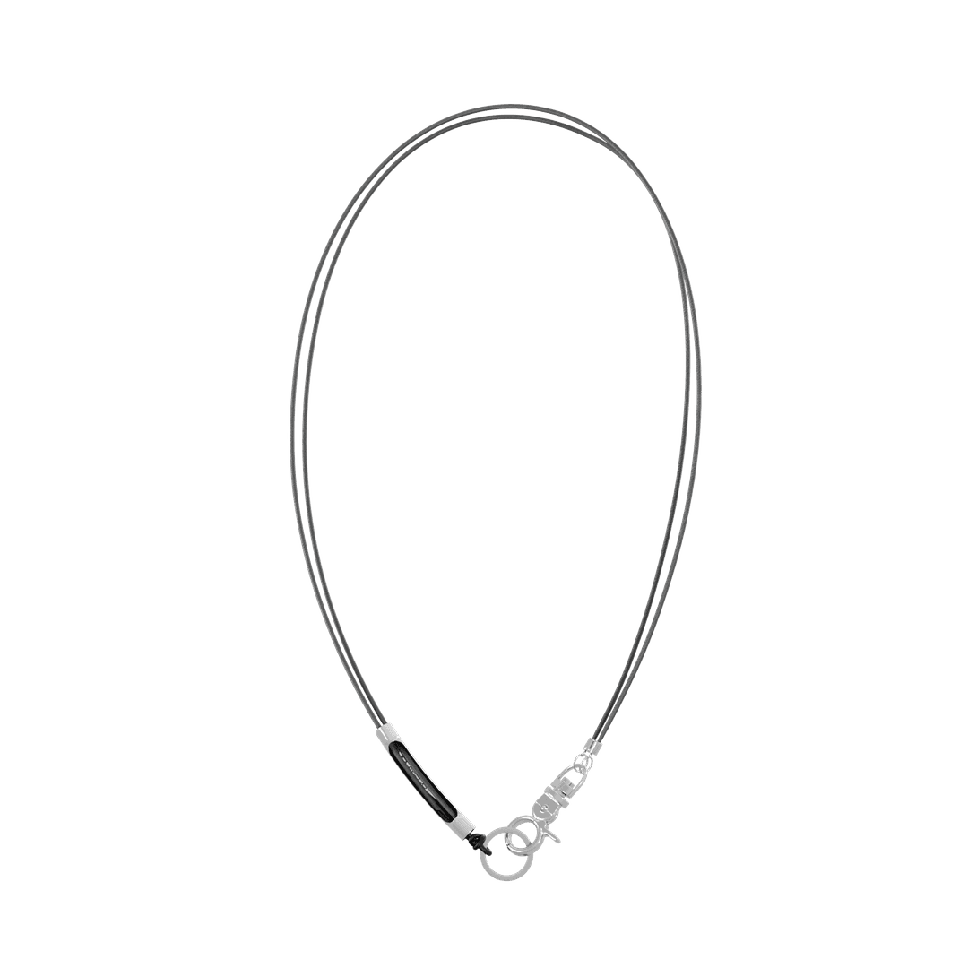 타이니 3way 레더 네클리스 (메탈 그레이)