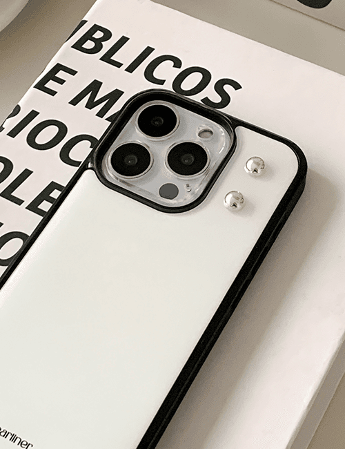 [handmade] ball stud white bumper case (+ 맥세이프 케이스)