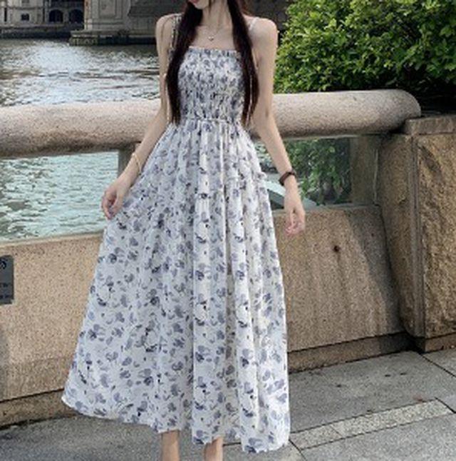 [바캉스룩] 잔꽃 나시 롱원피스