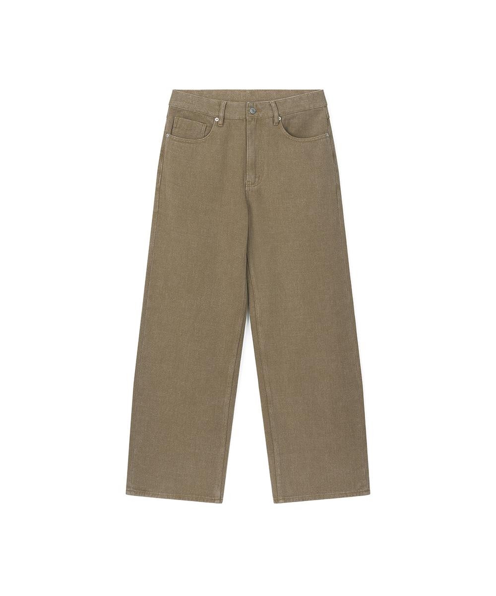 [25F/W] straight cotton pants (beige)