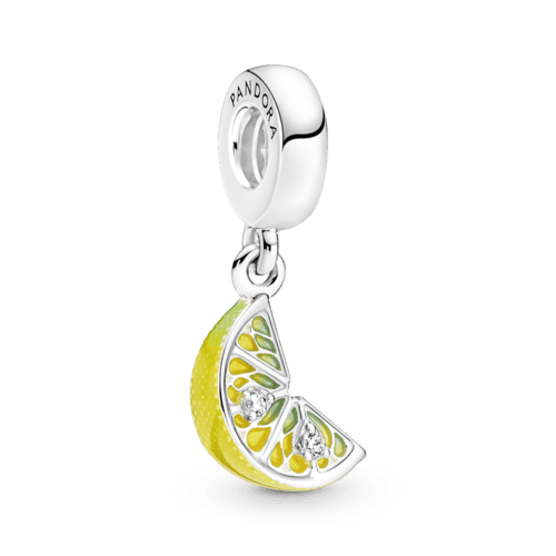 레몬 슬라이스 스파클링 프루트 댕글 참