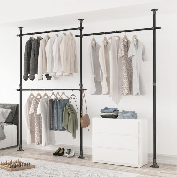 두배커진행거 3단 38mm 블랙, 블랙앤화이트