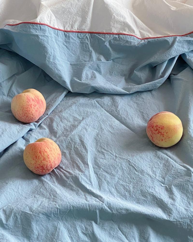 Peach Line 복숭아/ 60수 고밀도 바이오워싱 순면 사계절 이불 커버