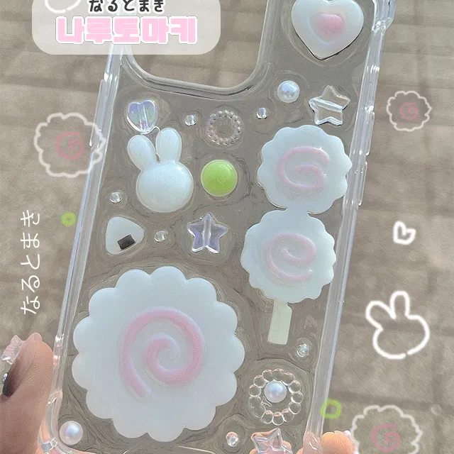 전기종🍥나루토마키🍥 딸기맛 메론맛 토끼 거북이 주먹밥 레진 폰케이스