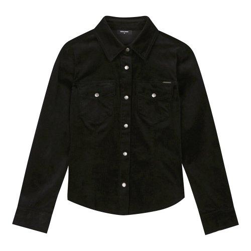 여성 코듀로이 셔츠(B234SH500P) 블랙