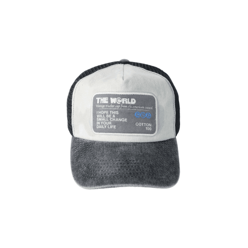 TRUCKER PATCH CAP WASHED BLACK