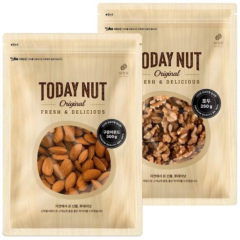 투데이넛 구운아몬드 + 호두, 550g, 1세트 - 호두 | 쿠팡