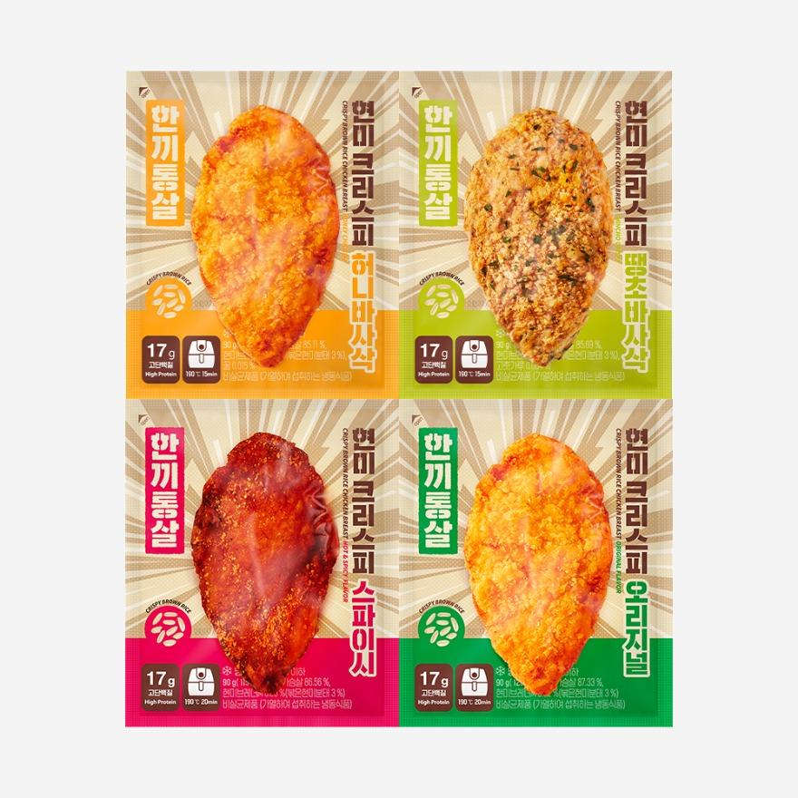 [골라담기] 한끼통살 현미크리스피 닭가슴살 4종 (10개입)