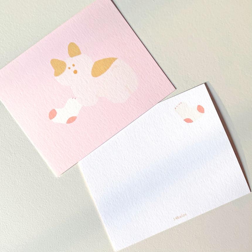 [열넷칼로스] 모찌양말 엽서