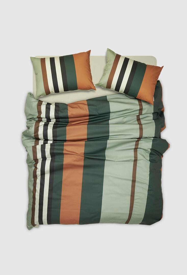 Classic Stripe Bedding Set, Khaki - SS
