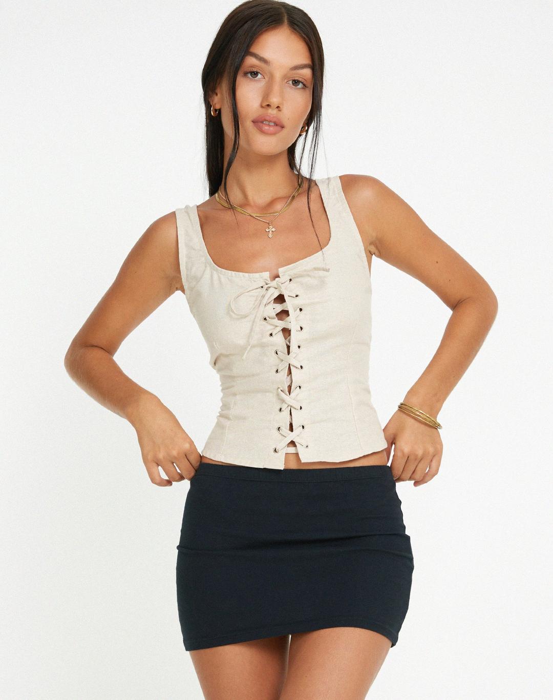 Inga Corset in Ecru - XXS