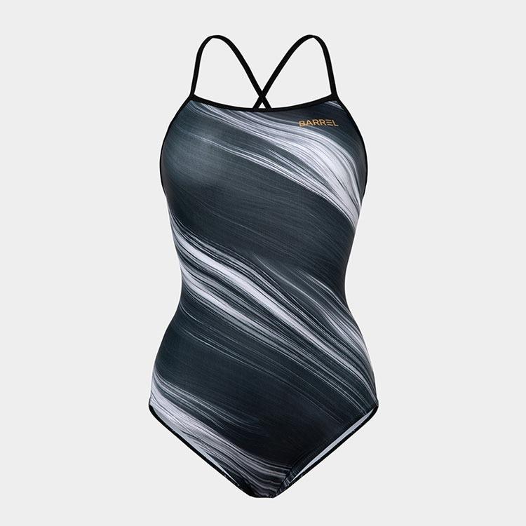 배럴 우먼 플로우 앵글백 블랙 [B5SWSWS015BLK 여자 실내수영복]