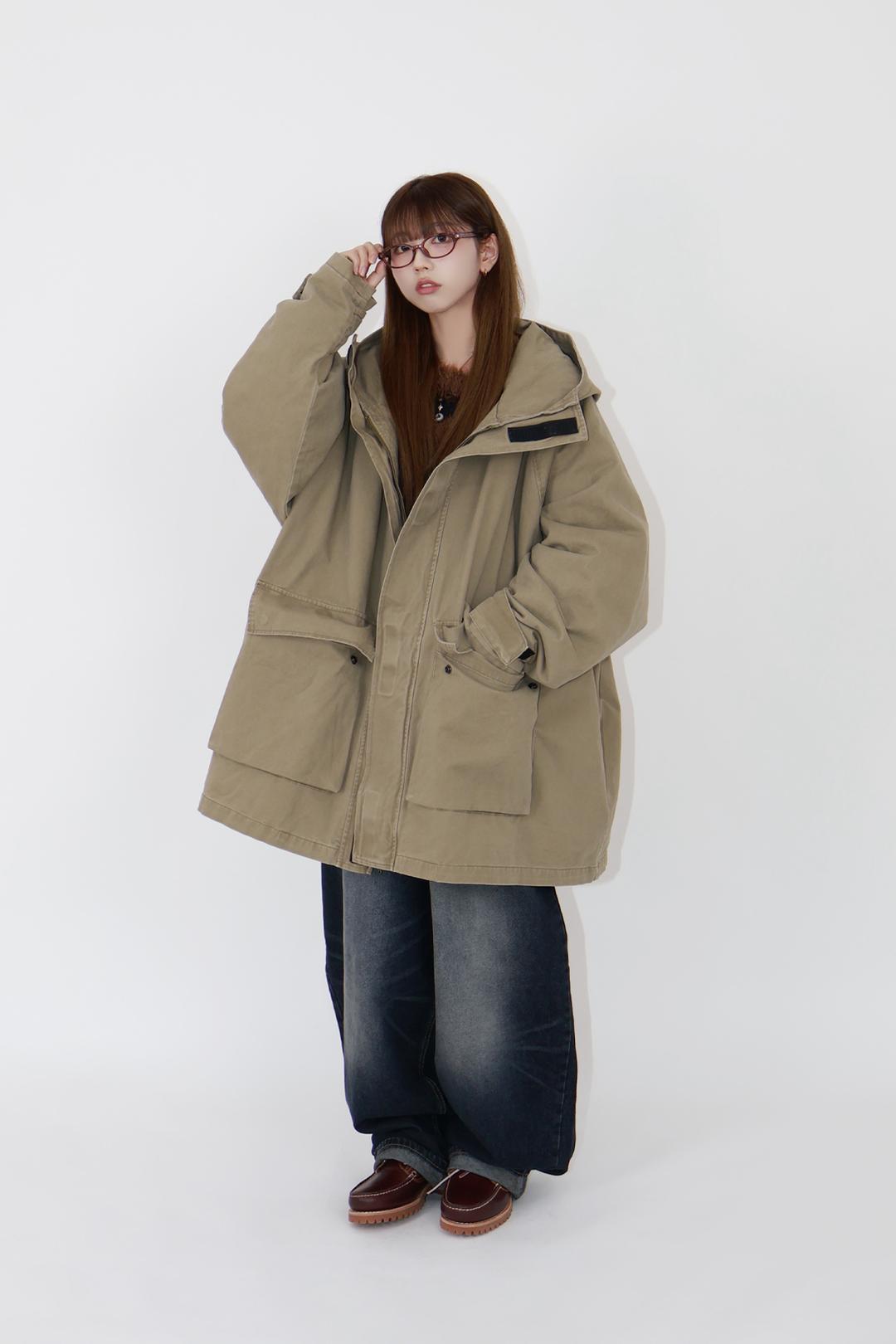 3XL 빈티지 양털 후드야상