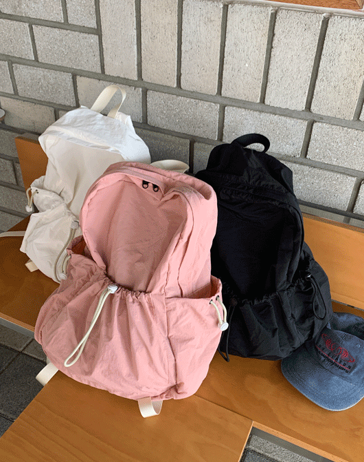 알포 나일론 스트링 백팩 (3color)