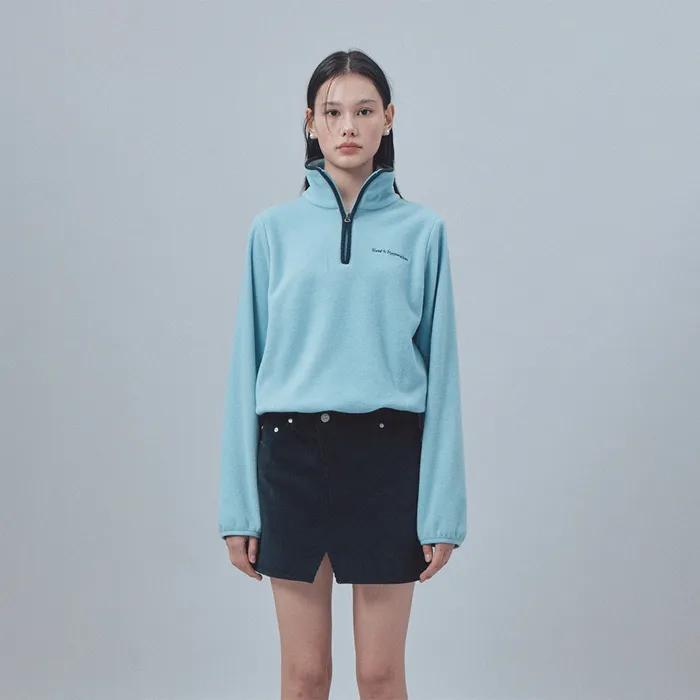 FLEECE HALF ZIP-UP (SKY BLUE)