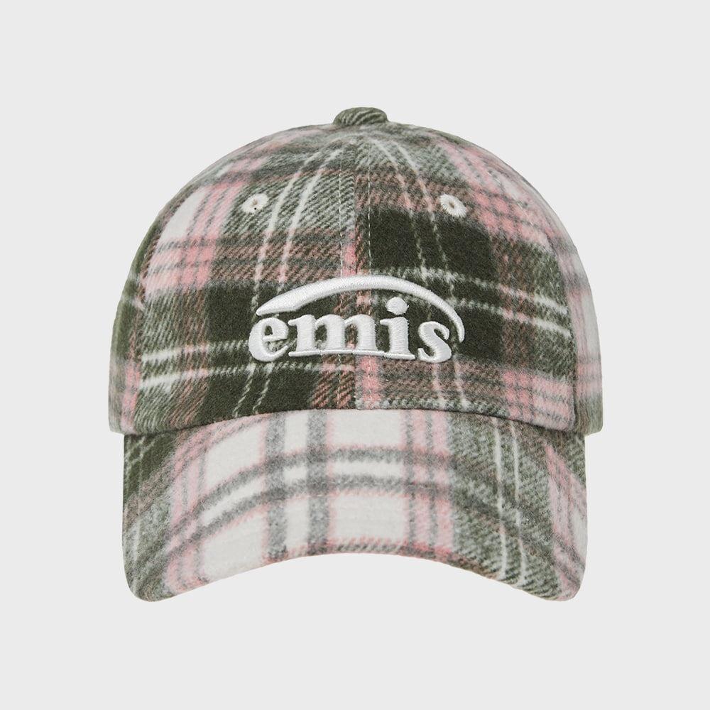 MULTI COLOR CHECK BALL CAP-PINK